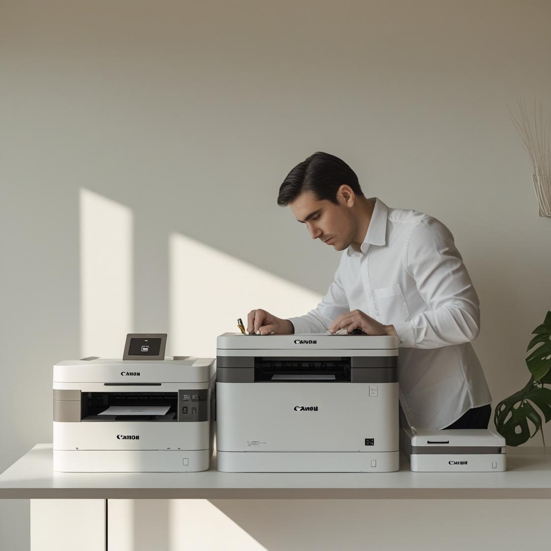 Mantenimiento general de impresoras Canon a domicilio en Bogotá, Medellín, Cali, Armenia, Pereira y Manizales. Servicio técnico especializado en oficinas y empresas.