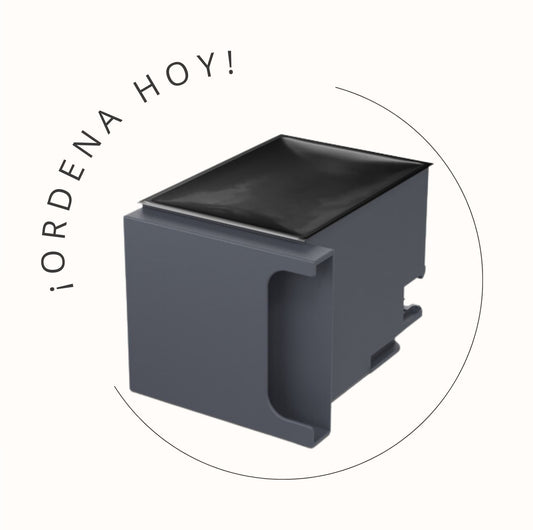 Caja de mantenimiento Epson T671400 original, compatible con impresoras Epson de sistema continuo. Ayuda a recolectar el exceso de tinta y mantener el equipo en óptimas condiciones.
