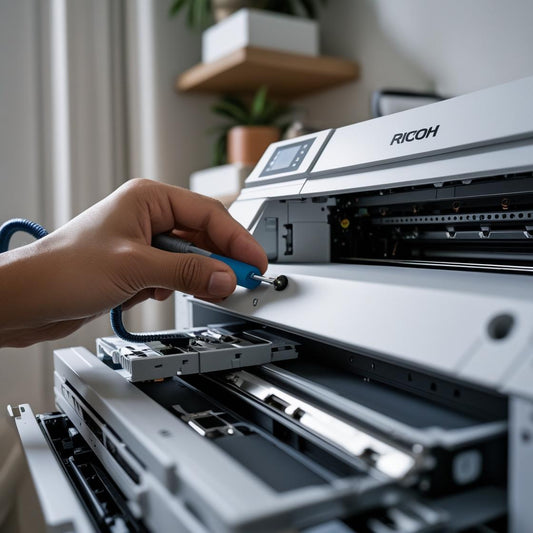 Mantenimiento general de impresoras Ricoh a domicilio en Bogotá, Medellín, Pereira, Armenia y Cali. Servicio técnico especializado con limpieza, revisión y ajuste profesional en sitio.
