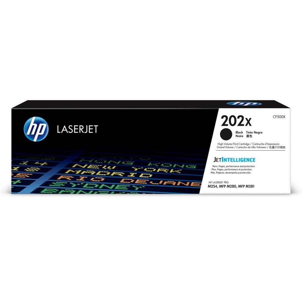 Tóner HP 202X Negro CF500X Original Alto Rendimiento para M254 M281