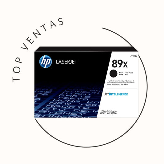 Cartucho de tóner original HP 89X para impresora LaserJet Enterprise MFP M528. Alto rendimiento y calidad profesional de impresión. Distribuido por Printing Solutions.