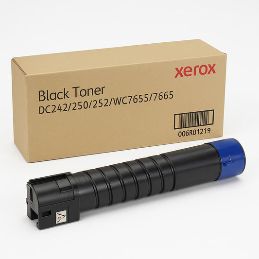 Tóner negro original Xerox compatible con impresoras DC242, DC250, DC252 y WorkCentre 7655 y 7665. Ideal para impresión de alta calidad en equipos profesionales.
